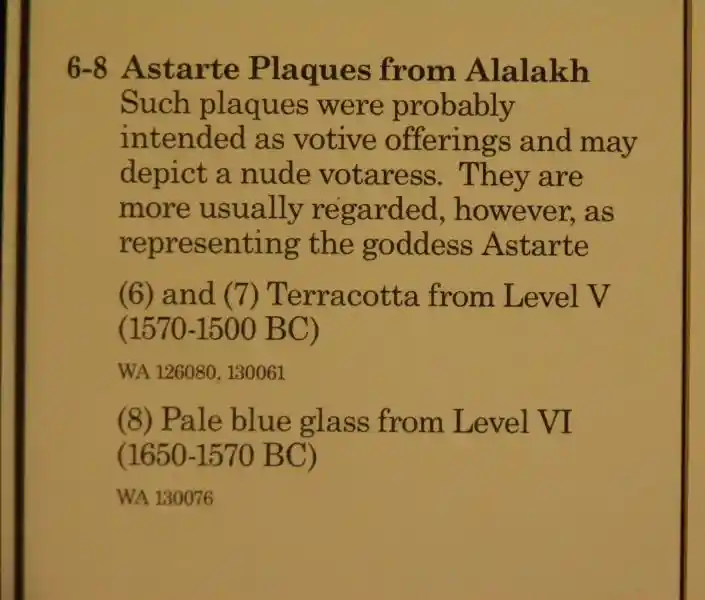 Astarte Plaques from Alalakh